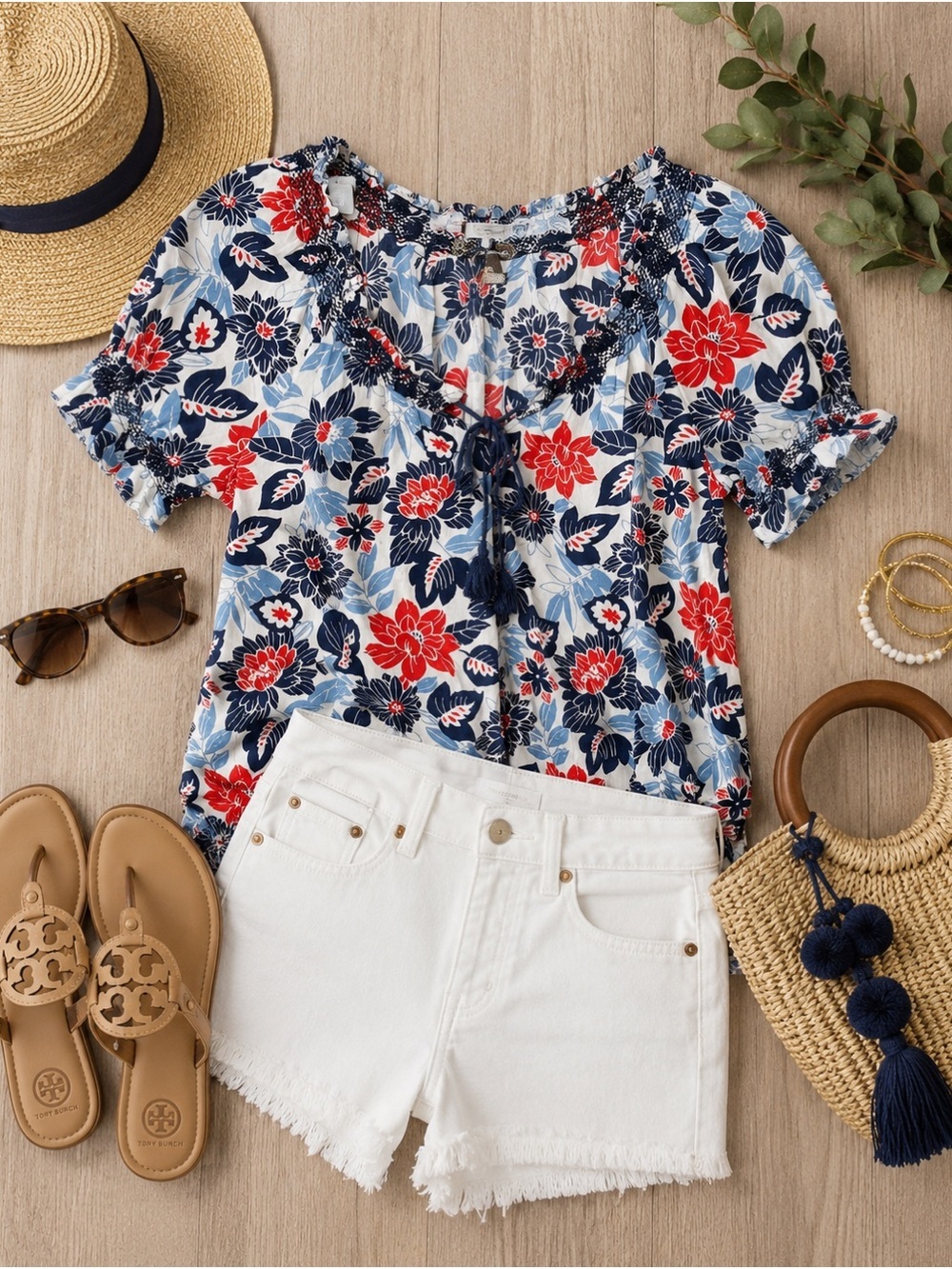 Tommy Bahama Women’s Floral Peasant Blouse